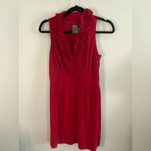 Taylor Petite Red Ruffle Dress - Size 6P